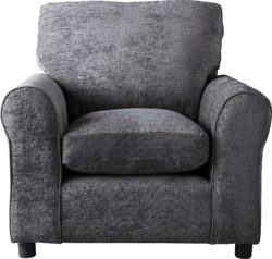 HOME - Tessa - Fabric Chair - Charcoal